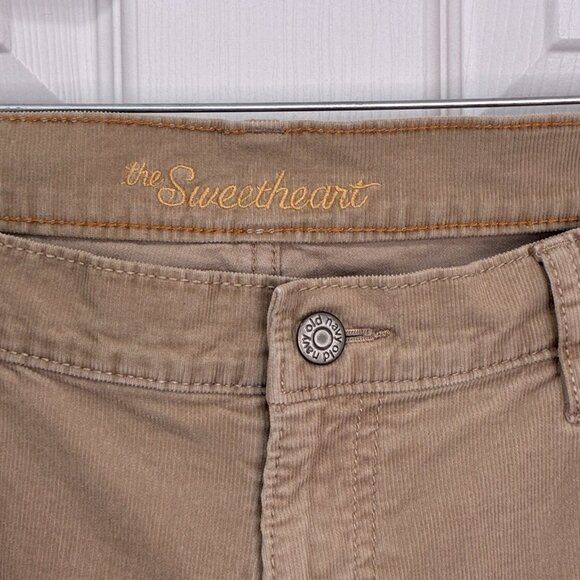 Old Navy Sweetheart Corduroy Pants Womens 10 Bootcut Beige Cowgirl Western Y2K - Picture 5 of 10